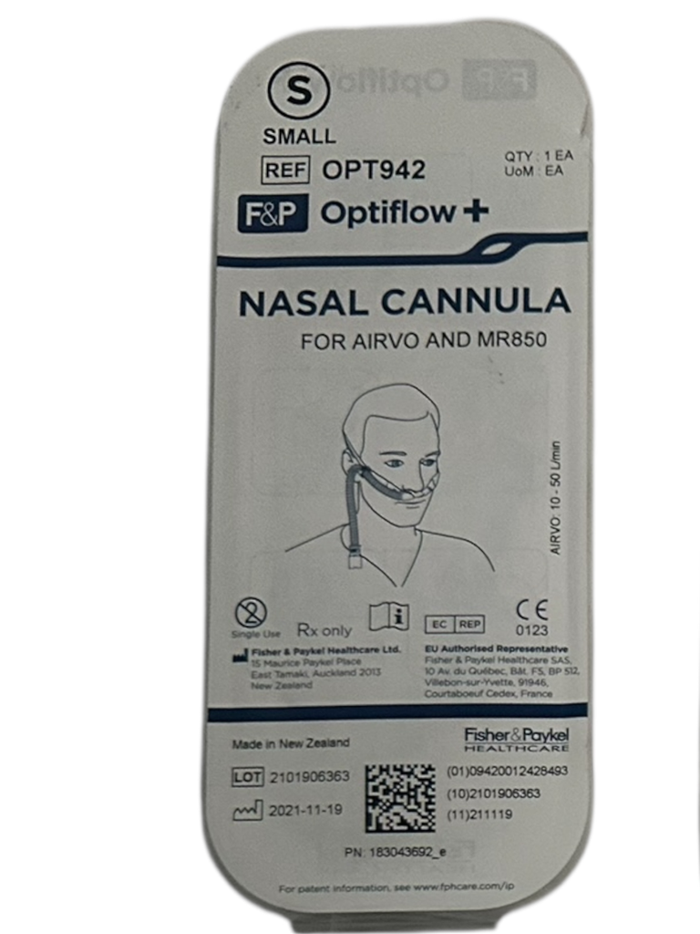 CANULA NASAL OPTIFLOW OPT942 ADULTO TALLA "S" FISHER & PAYKEL   
