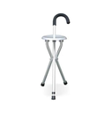 BASTON CON ASIENTO PLATO ESTRUCTURA CROMADA