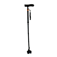 [BPLED01] BASTÓN DE ALUMINIO  PLEGABLE LED CON BASE DE  PIE GIRATORIA CAPACIDAD  DE PESO 120 KG